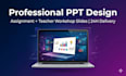 design powerpoint presentations or workshop slides