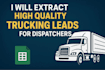 provide fresh trucking leads from fmcsa database