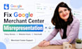 fix google merchant center suspension, misrepresentation