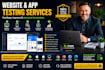 test your website and mobile app for bugs, usability, QA and user experience