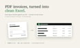 extract invoice and pdf data into a clean excel spreadsheet