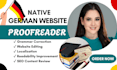proofread and edit german website content and website translation, localization