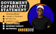 write and design goverment capability statement, business capability statement