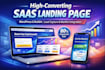 create saas app site saas design for leads ,waitlist in wordpress or bubbleio