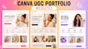 design canva website ugc portfolio canva website editable canva ugc portfolio