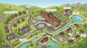 design isometric map, 3d map, resort map and property illustration