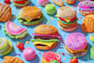 illustrate cute food and drinks