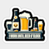 design creative wine beer logo