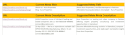 write SEO optimized meta title and description for your website