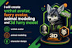 create live 2d vtuber, vrchat avatar, furry avatar, animal modeling and 3d furry