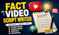 write viral faceless youtube fact video script strong hook