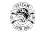 create a modern mc biker, motorcycle logo design