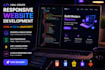 create a responsive website using HTML CSS and javascript