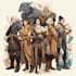 do group party character art, dnd party