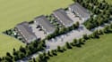 design 3d township masterplan villa housing site plan layout real estate render