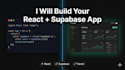 build a react web app with supabase backend