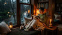 create cozy ambient rain video with natural sound
