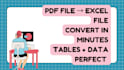 convert PDF to excel