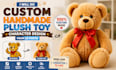 do custom handmade plush toy character design from 2d photo