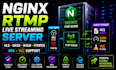 setup nginx rtmp live streaming server with hls, dash, m3u8, ffmpeg, obs and vlc