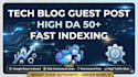 do guest posting on tech blog with permanent dofollow links
