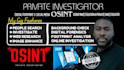 conduct osint investigation, digital footprint analysis and background check