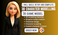 buid, setup and complete 3d modelling character, 3d game model
