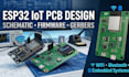 do esp32 iot pcb design, circuit layout, schematic, firmware and gerbers files
