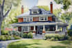 do watercolor house painting
