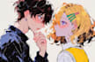 draw anime couple illustration