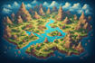 do custom fantasy dnd map illustration