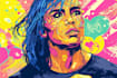create a face into color vector art portrait