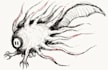 draw monster or fantasy creature in sketch illustration
