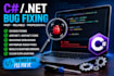 fix bugs in your c sharp or asp dot net app