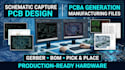 provide schematic capture, pcb design and assembly ready pcba files