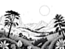 draw a custom black and white illustration