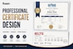 design a professional ged certificate or transcript, create ielts certificate
