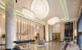 design and render modern lobby, reception and front desk