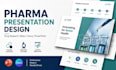 pharma company presentation design, drug research slides, canva powerpoint