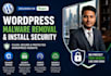 remove malware from wordpress website and install security