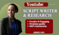 write engaging business, finance, and youtube documentary scripts