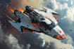 illustrate a sci fi spaceship design