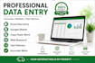 do data entry in excel and google sheets