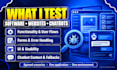 do manual QA testing for software websites and chatbots with a bug report
