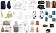 design professional handbag backpack purse duffel bag wallet with tech pack