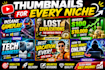design high CTR youtube thumbnails