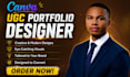design professional ugc canva portfolio website ugc content creator website