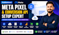 setup meta pixel facebook pixel conversion API and server side tracking