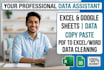 do excel data entry, copy and paste, PDF to docx, and data cleaning