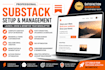 setup substack account and design substack newsletter template
